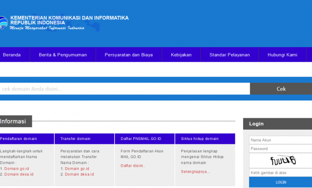 persyaratan pendaftaran domain website desa